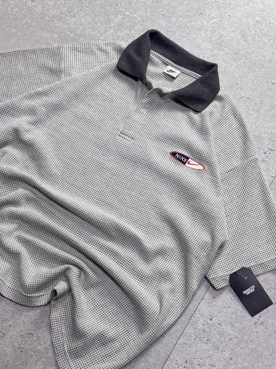 Vintage 90s Nike Waffle Polo Shirt (XL)