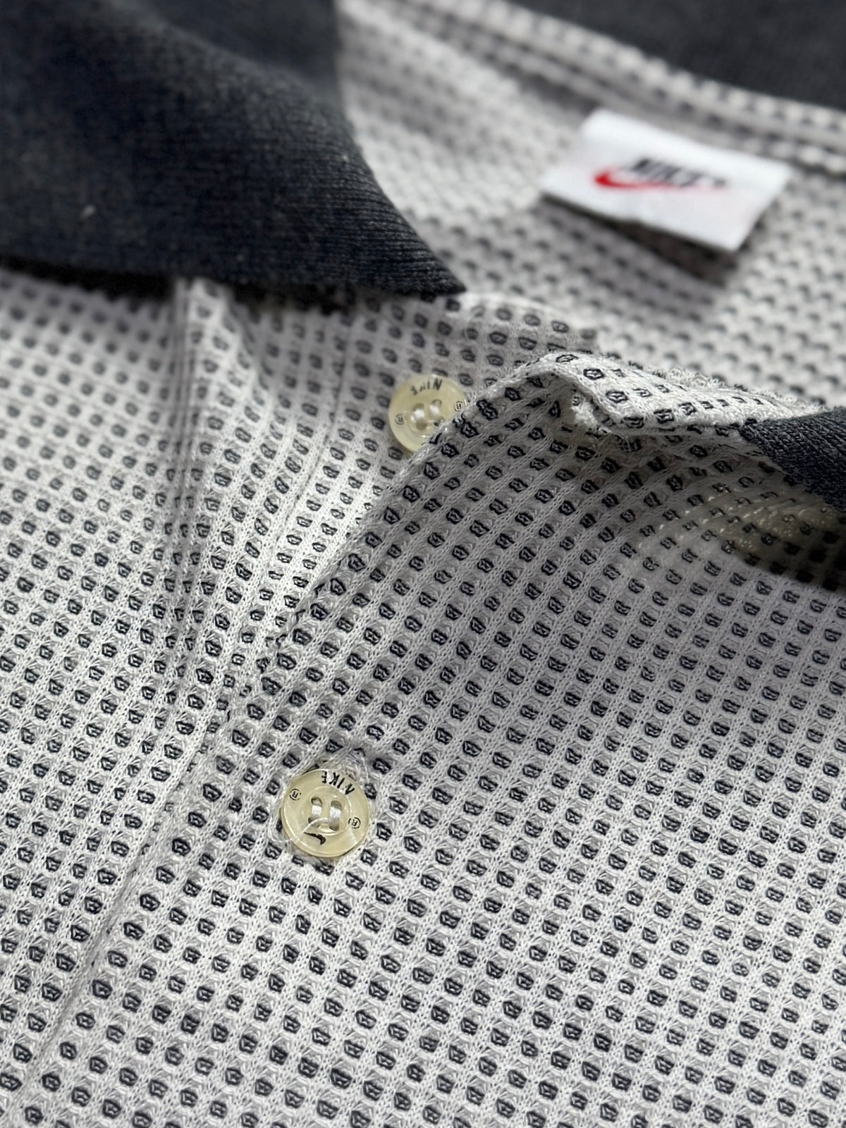 Vintage 90s Nike Waffle Polo Shirt (XL)