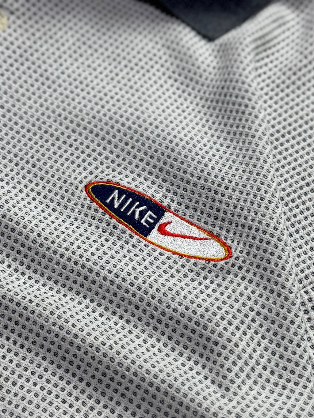 Vintage 90s Nike Waffle Polo Shirt (XL)