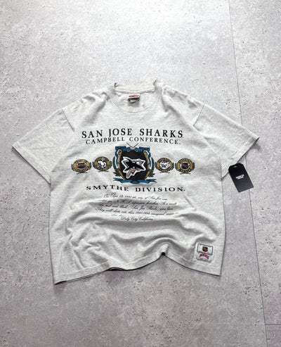 Vintage 90s Nutmeg X San Jose Sharks MLB Tee (L)