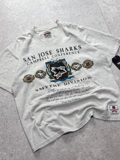 Vintage 90s Nutmeg X San Jose Sharks MLB Tee (L)
