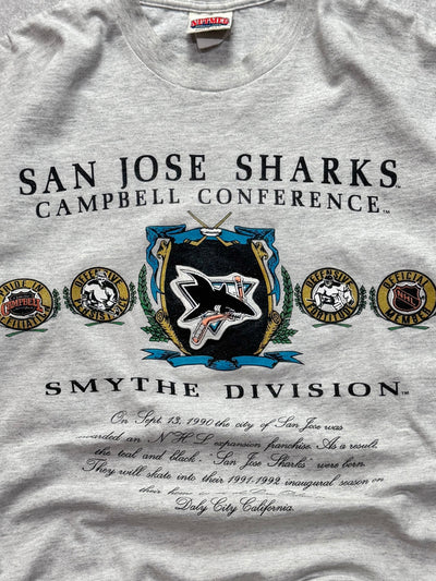 Vintage 90s Nutmeg X San Jose Sharks MLB Tee (L)