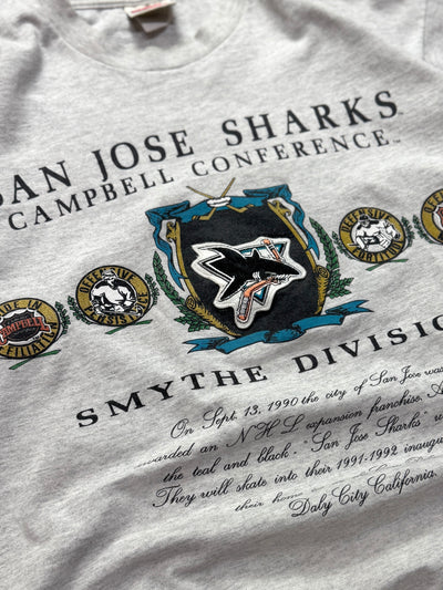 Vintage 90s Nutmeg X San Jose Sharks MLB Tee (L)