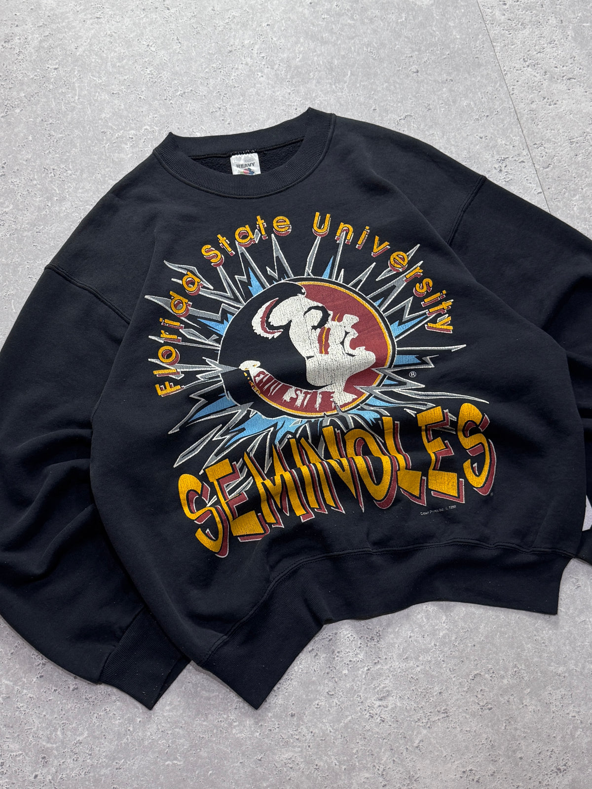 Vintage 90s Florida State Seminoles Shattered Glass Sweater (L)