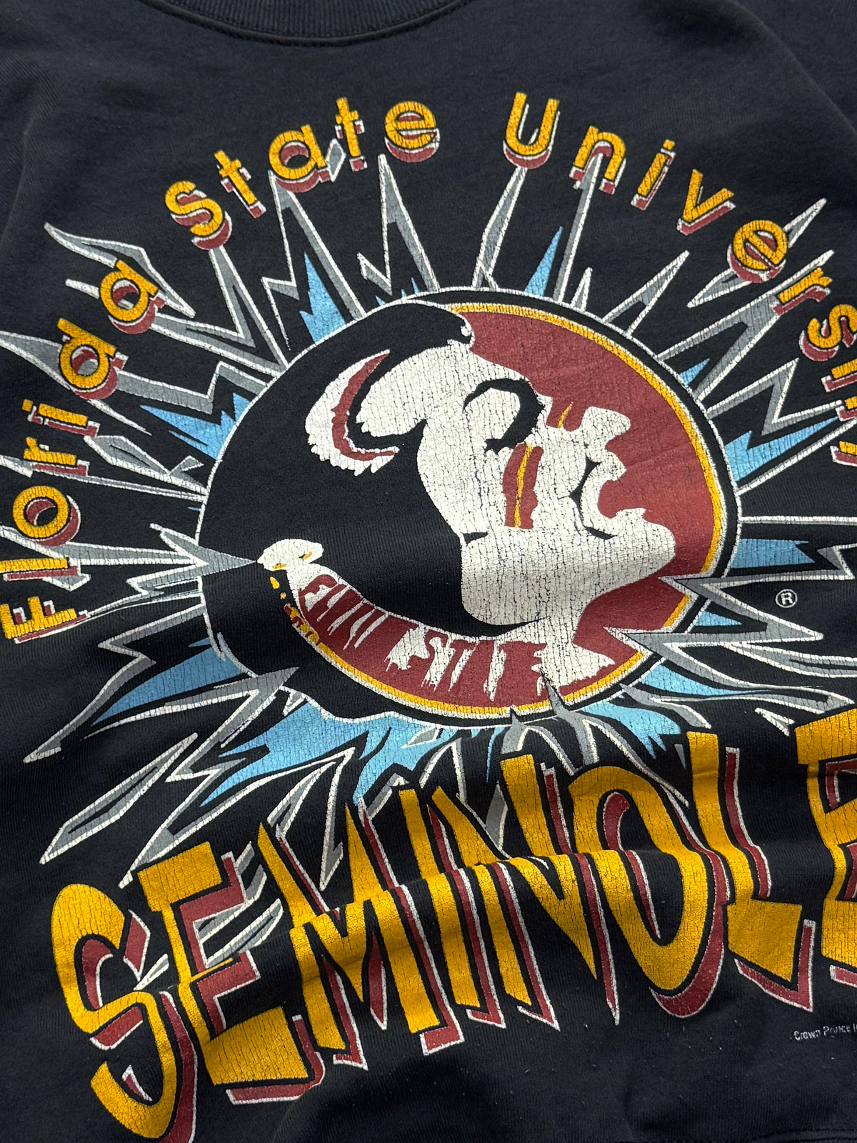 Vintage 90s Florida State Seminoles Shattered Glass Sweater (L)