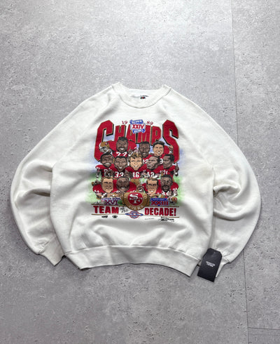 Vintage 1989 San Francisco 49ers NFL Super Bowl Caricature Sweater (M)