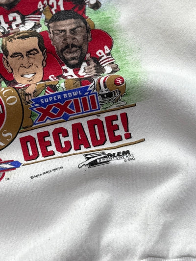 Vintage 1989 San Francisco 49ers NFL Super Bowl Caricature Sweater (M)