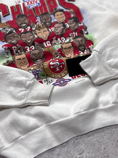 Vintage 1989 San Francisco 49ers NFL Super Bowl Caricature Sweater (M)