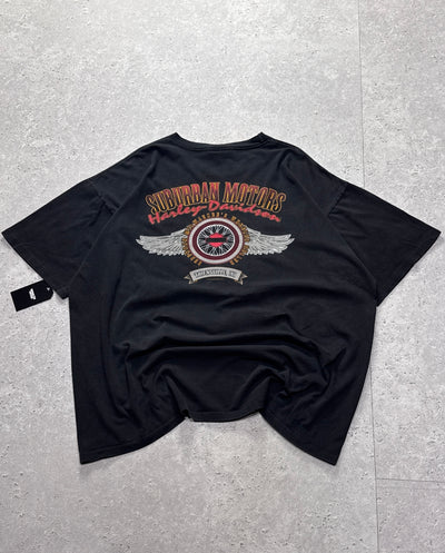 Vintage 90s Harley Davidson Motorcycle Lightning Tee (XXL)