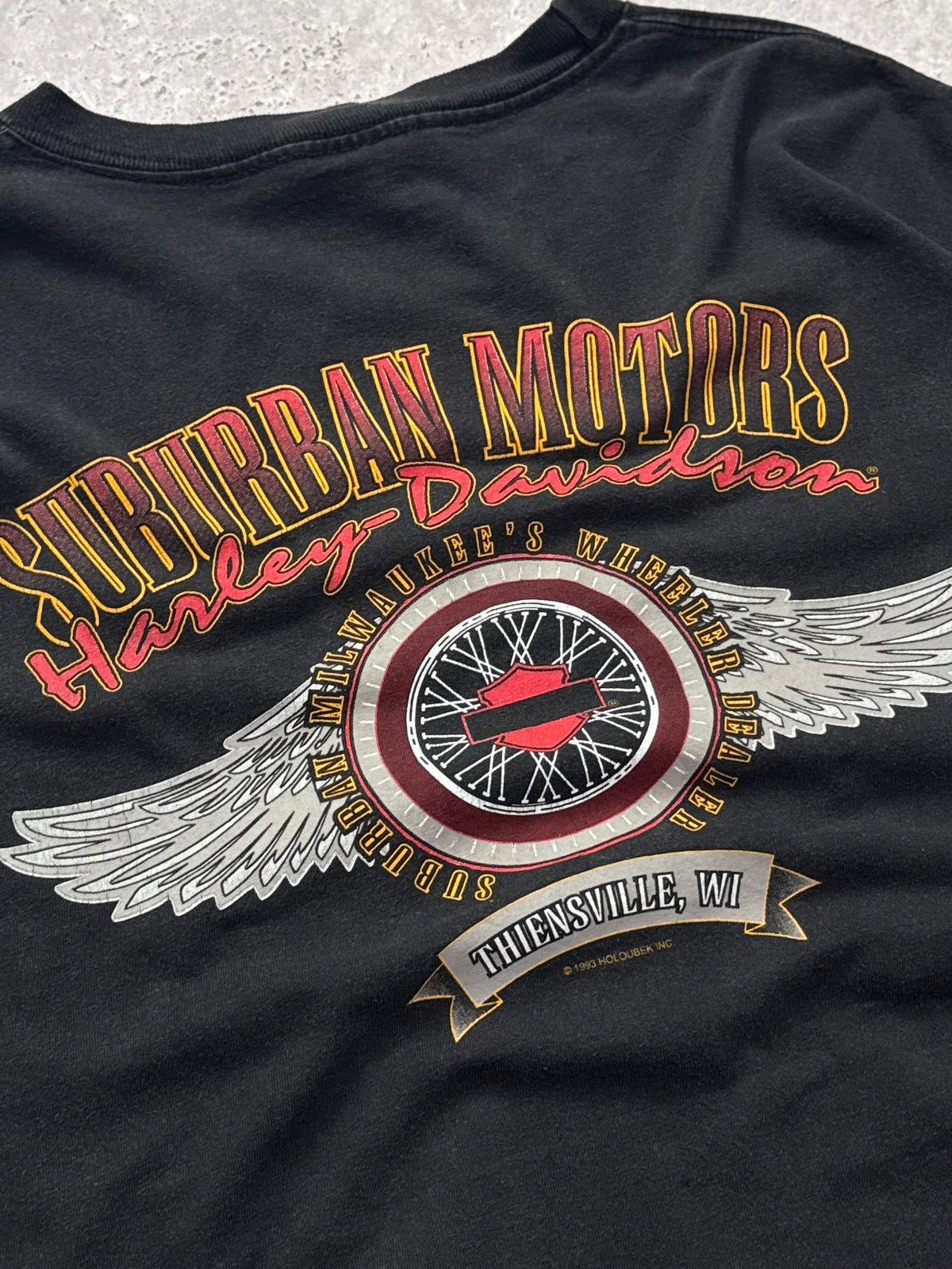 Vintage 90s Harley Davidson Motorcycle Lightning Tee (XXL)