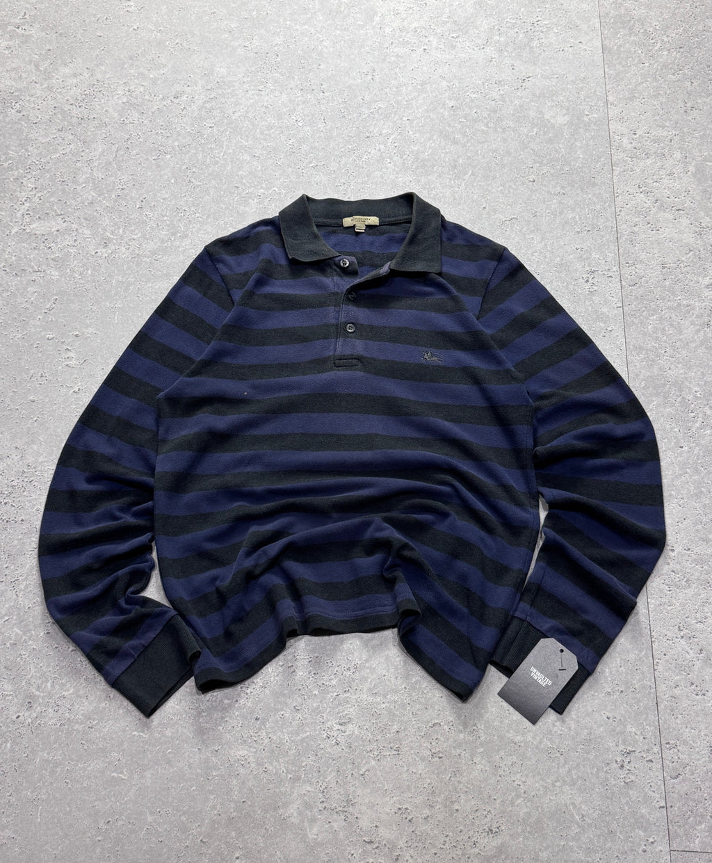 Vintage Burberry Striped Rugby Sweater (S)
