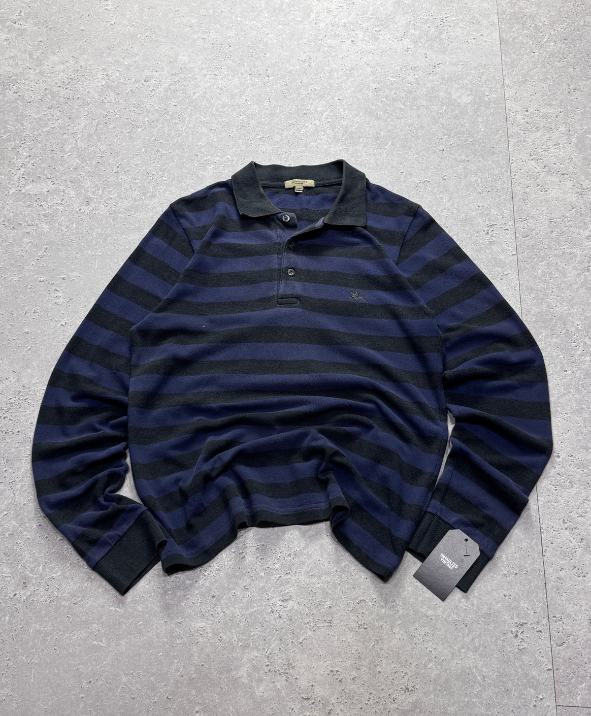 Vintage Burberry Striped Rugby Sweater (S)