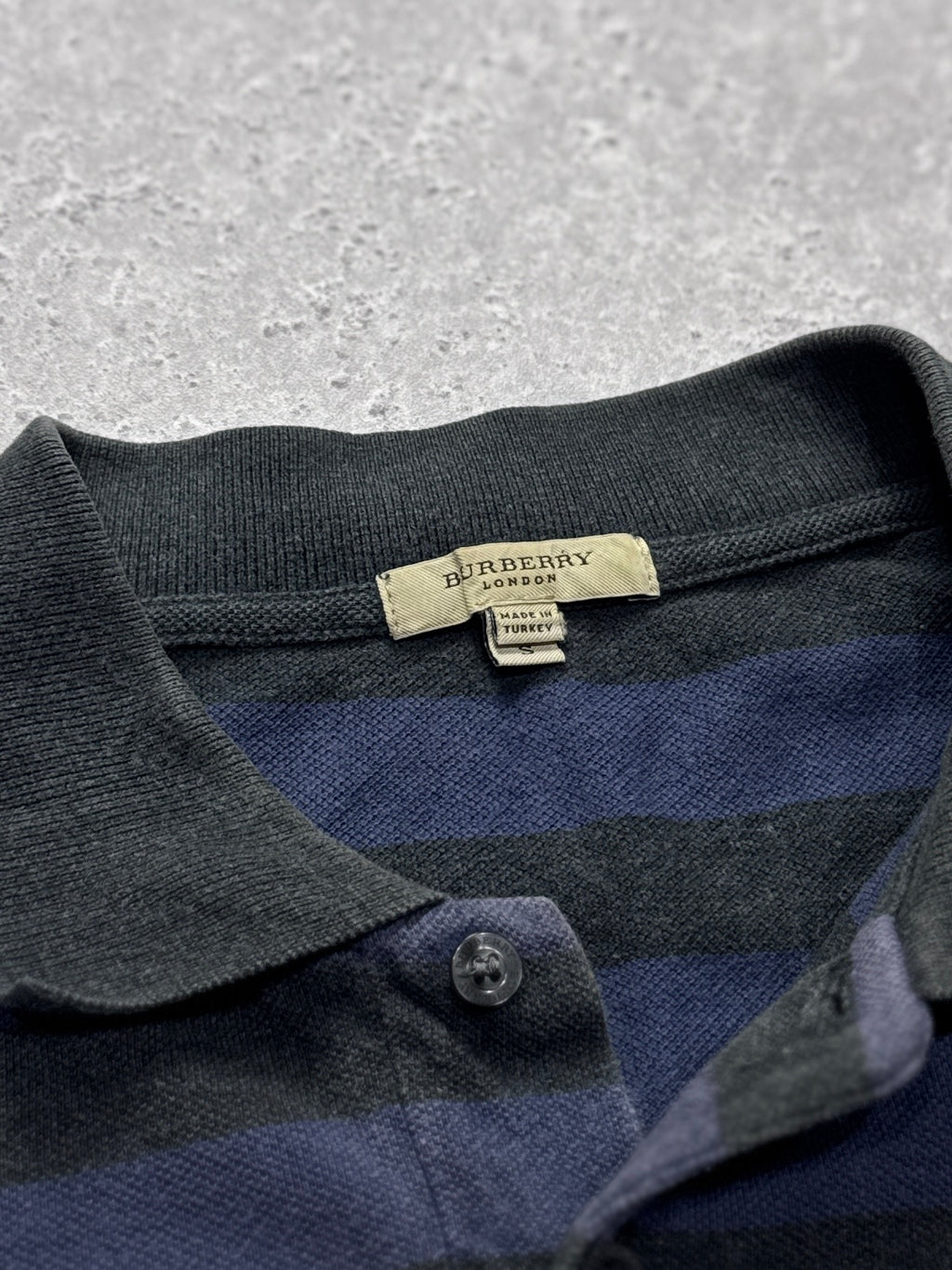 Vintage Burberry Striped Rugby Sweater (S)