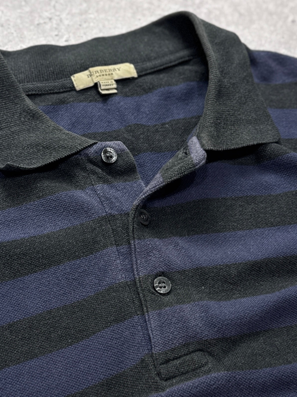 Vintage Burberry Striped Rugby Sweater (S)