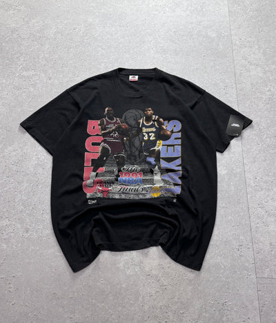 Vintage 1991 NBA Finals Michael Jordan Vs Magic Johnson Tee (XL)