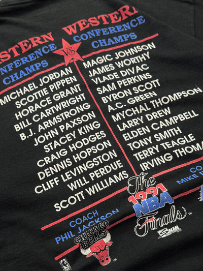 Vintage 1991 NBA Finals Michael Jordan Vs Magic Johnson Tee (XL)