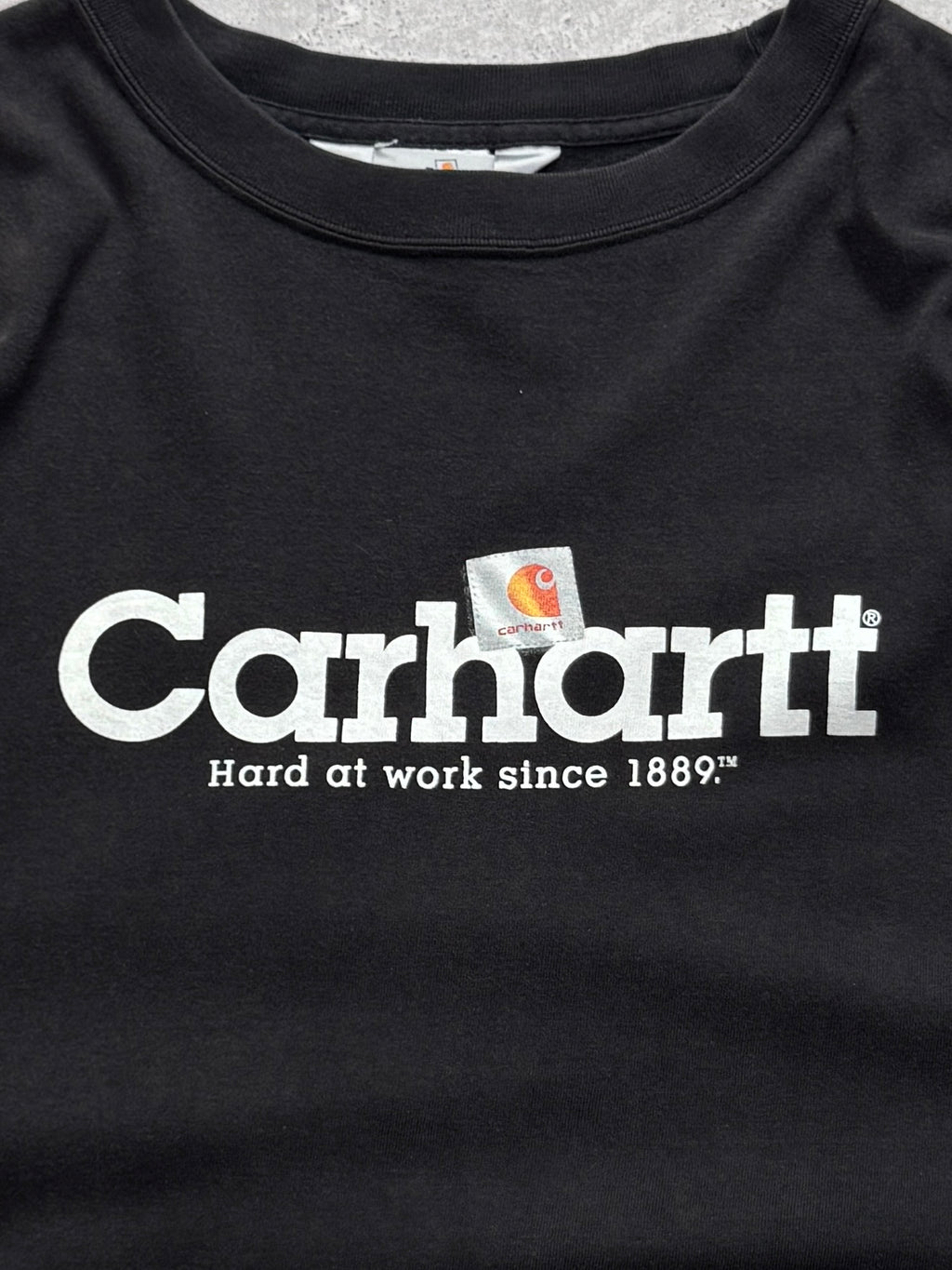 Vintage 2000s Carhartt  Black Logo Tee (L)
