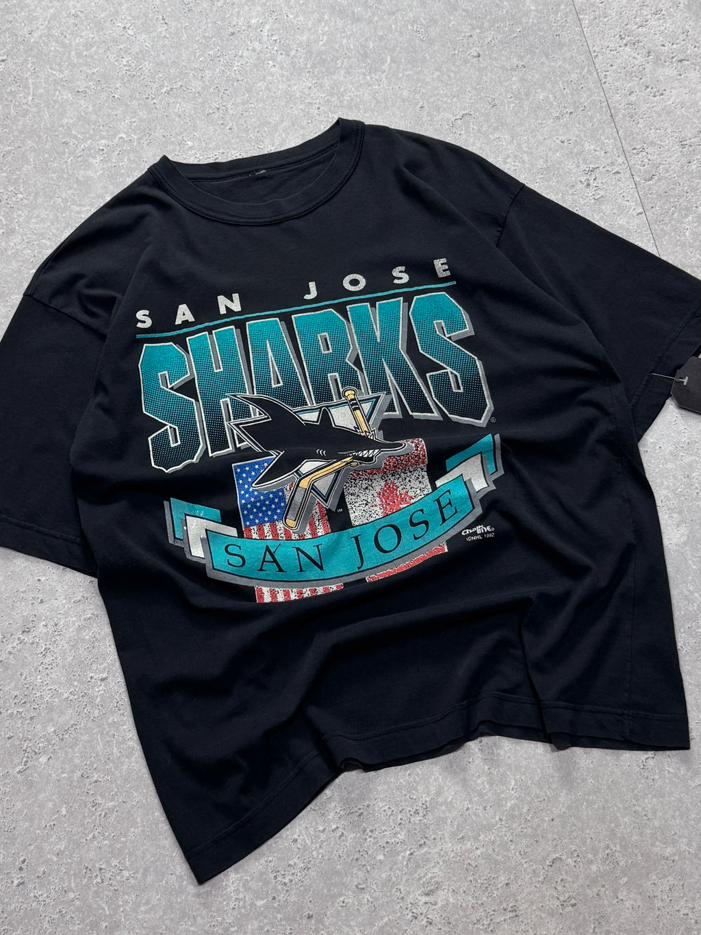 Vintage 90s San Jose Sharks NHL Tee (M)