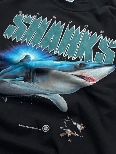 Vintage 1992 Salem X San Jose Sharks NHL Graphic Tee (M)