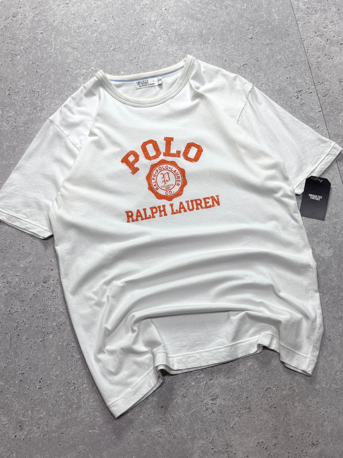 Vintage 2000s Polo Ralph Lauren Spellout Tee (L)