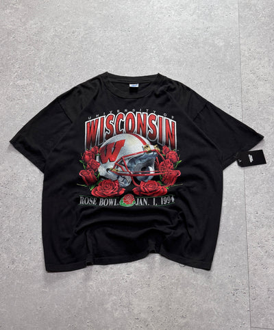 Vintage 1994 Wisconsin Badgers College Rose Bowl Graphic Tee (L)