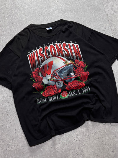 Vintage 1994 Wisconsin Badgers College Rose Bowl Graphic Tee (L)