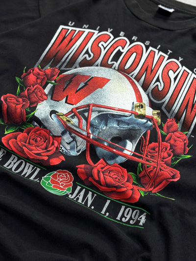 Vintage 1994 Wisconsin Badgers College Rose Bowl Graphic Tee (L)
