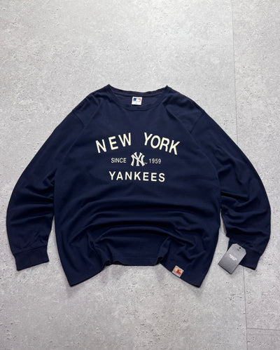Vintage 2000s New York Yankees Navy Long Sleeve Tee (XL)