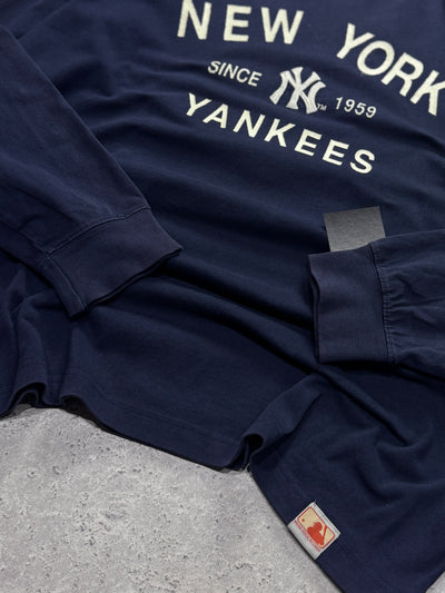 Vintage 2000s New York Yankees Navy Long Sleeve Tee (XL)