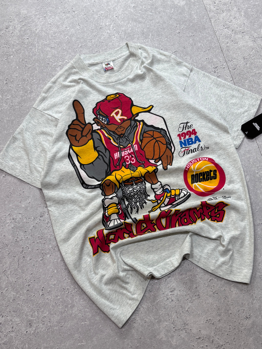 Vintage 1994 Houston Rockets NBA Finals Graphic Tee (L)