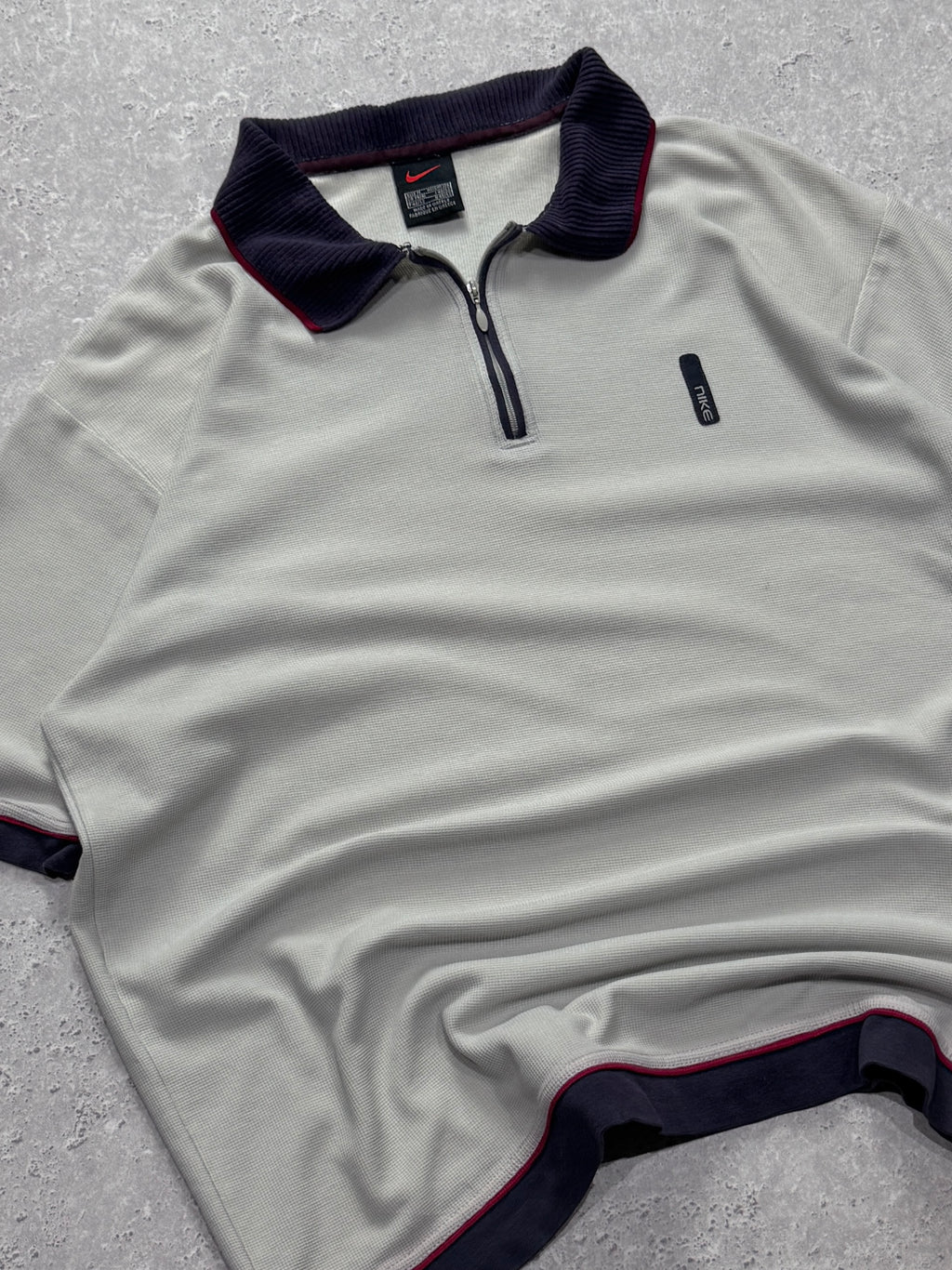 Vintage 2000s Nike Zip Up Polo Shirt (M)