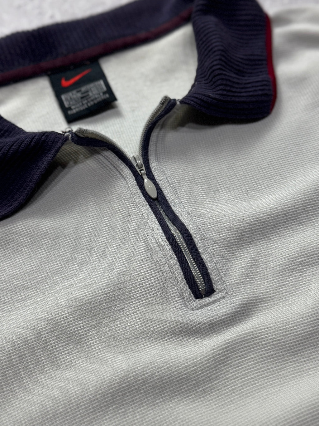 Vintage 2000s Nike Zip Up Polo Shirt (M)