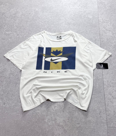 Vintage 90s Nike Geometric Logo Tee (L)