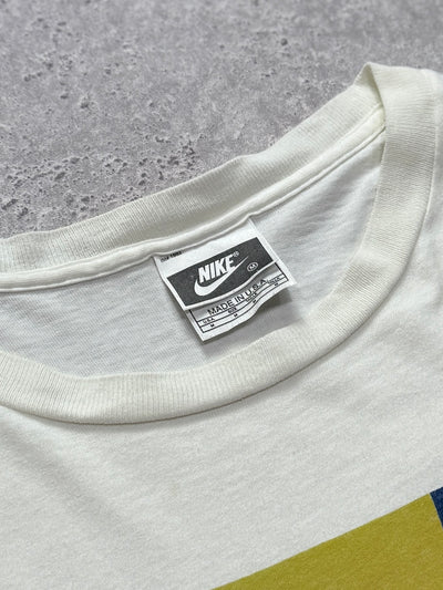 Vintage 90s Nike Geometric Logo Tee (L)