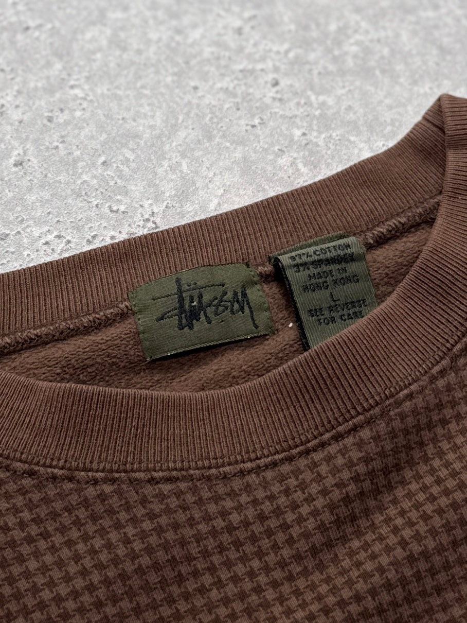 Vintage 2000s Stussy Skatewear “S” Pattern Sweater (L)