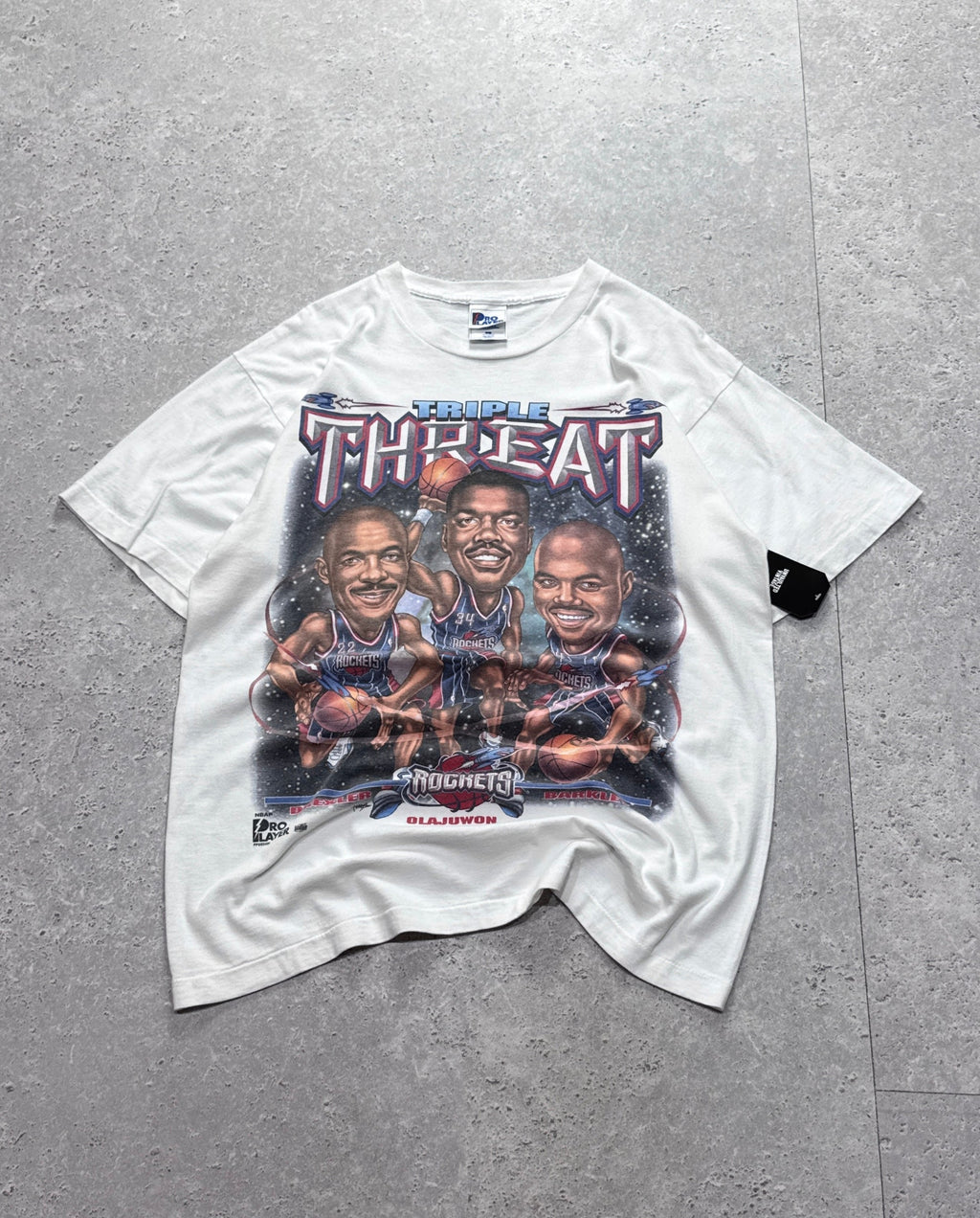 Vintage 90s Houston Rockets NBA Caricature Tee (L)