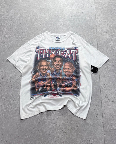 Vintage 90s Houston Rockets NBA Caricature Tee (L)