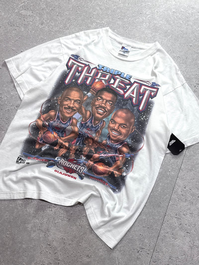 Vintage 90s Houston Rockets NBA Caricature Tee (L)