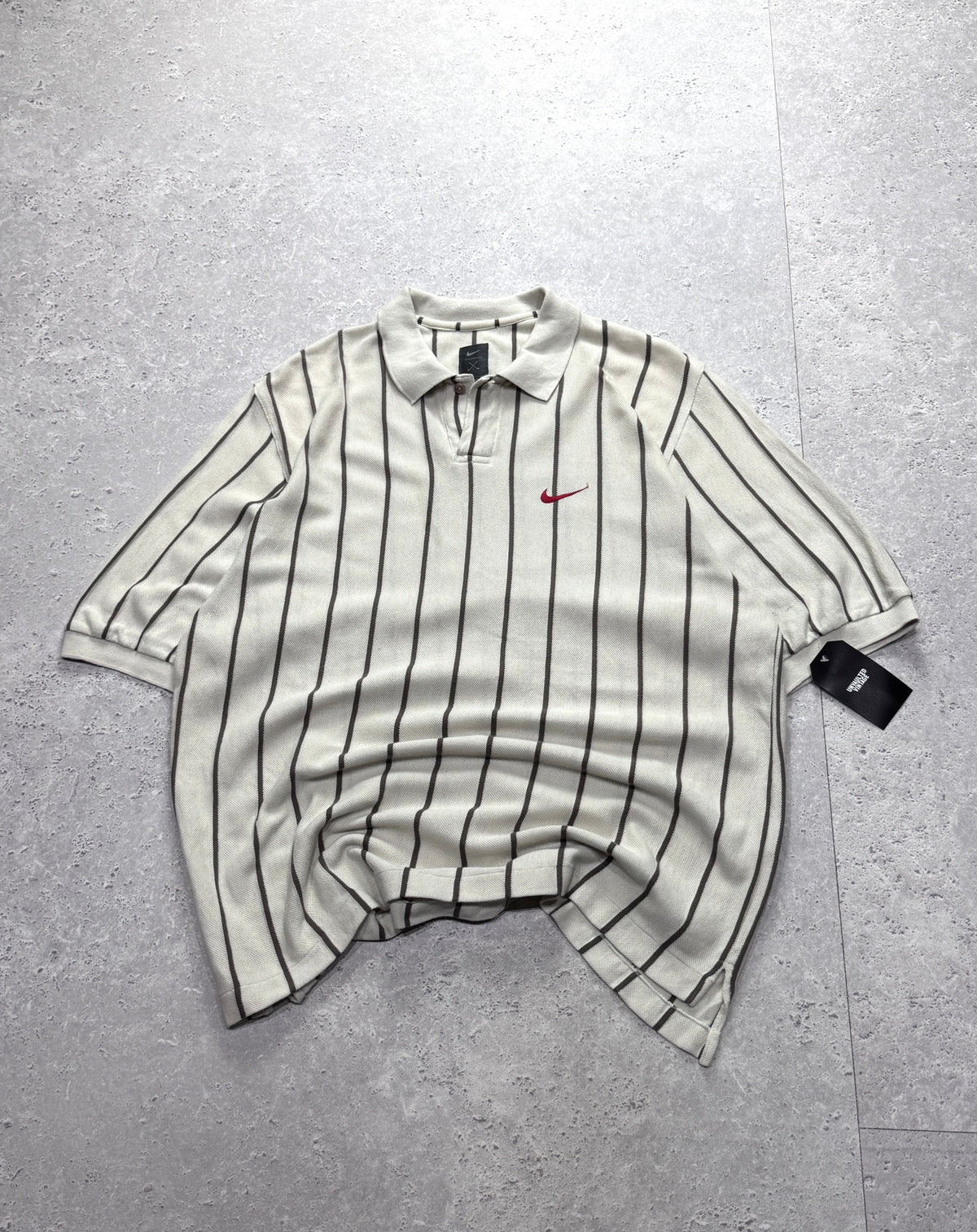 Vintage 90s Nike X Tiger Woods Striped Golf Polo Shirt (XL)