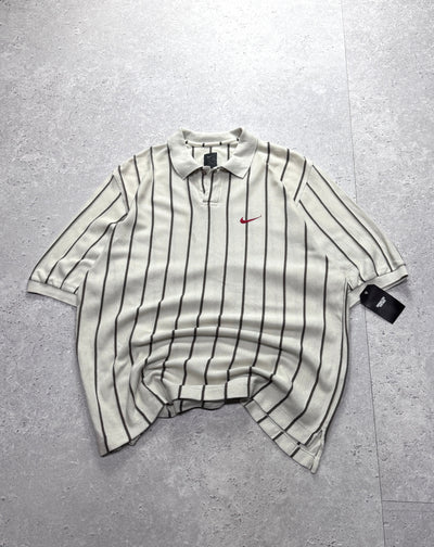 Vintage 90s Nike X Tiger Woods Striped Golf Polo Shirt (XL)