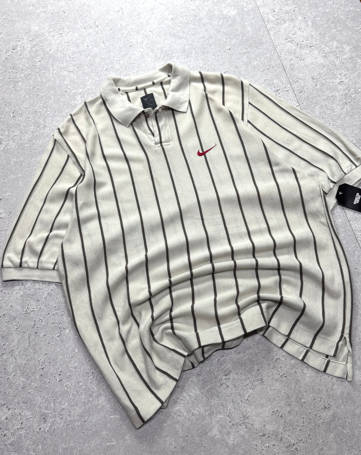 Vintage 90s Nike X Tiger Woods Striped Golf Polo Shirt (XL)