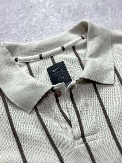 Vintage 90s Nike X Tiger Woods Striped Golf Polo Shirt (XL)