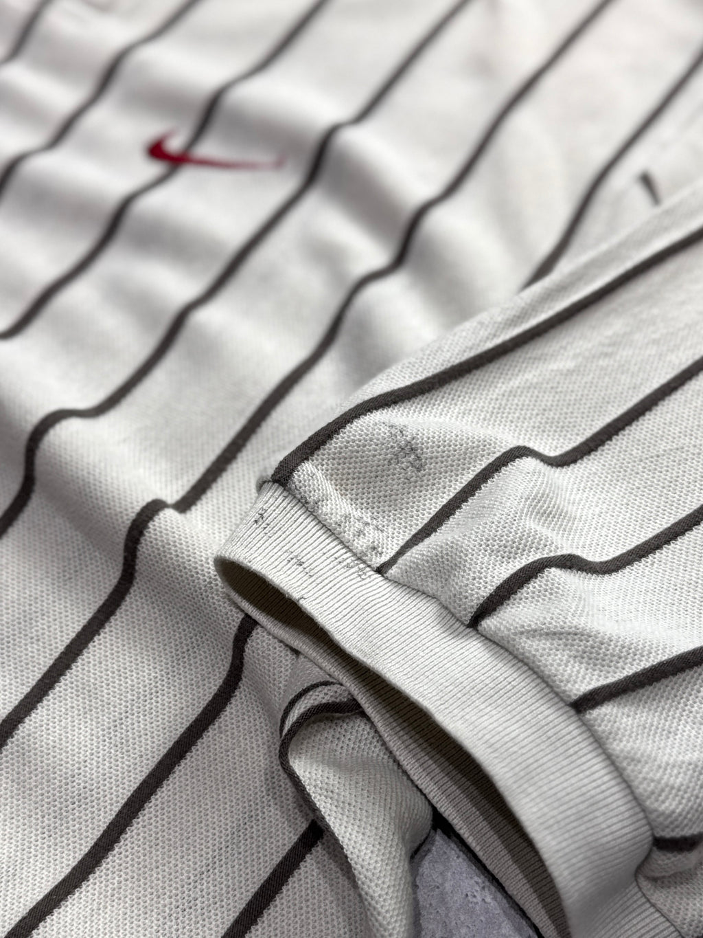 Vintage 90s Nike X Tiger Woods Striped Golf Polo Shirt (XL)