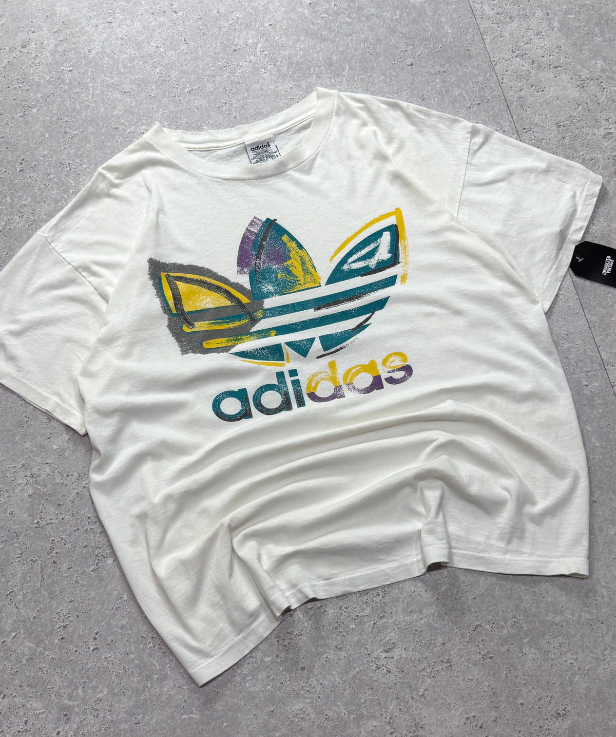 Vintage 90s Adidas Logo Tee (L)