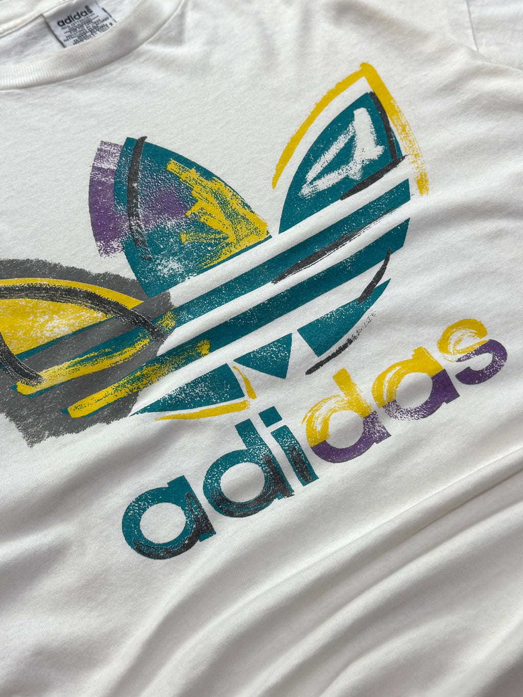 Vintage 90s Adidas Logo Tee (L)