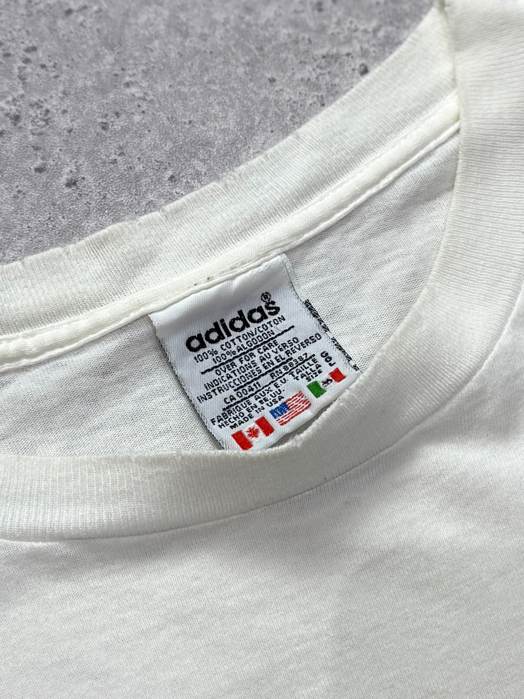 Vintage 90s Adidas Logo Tee (L)