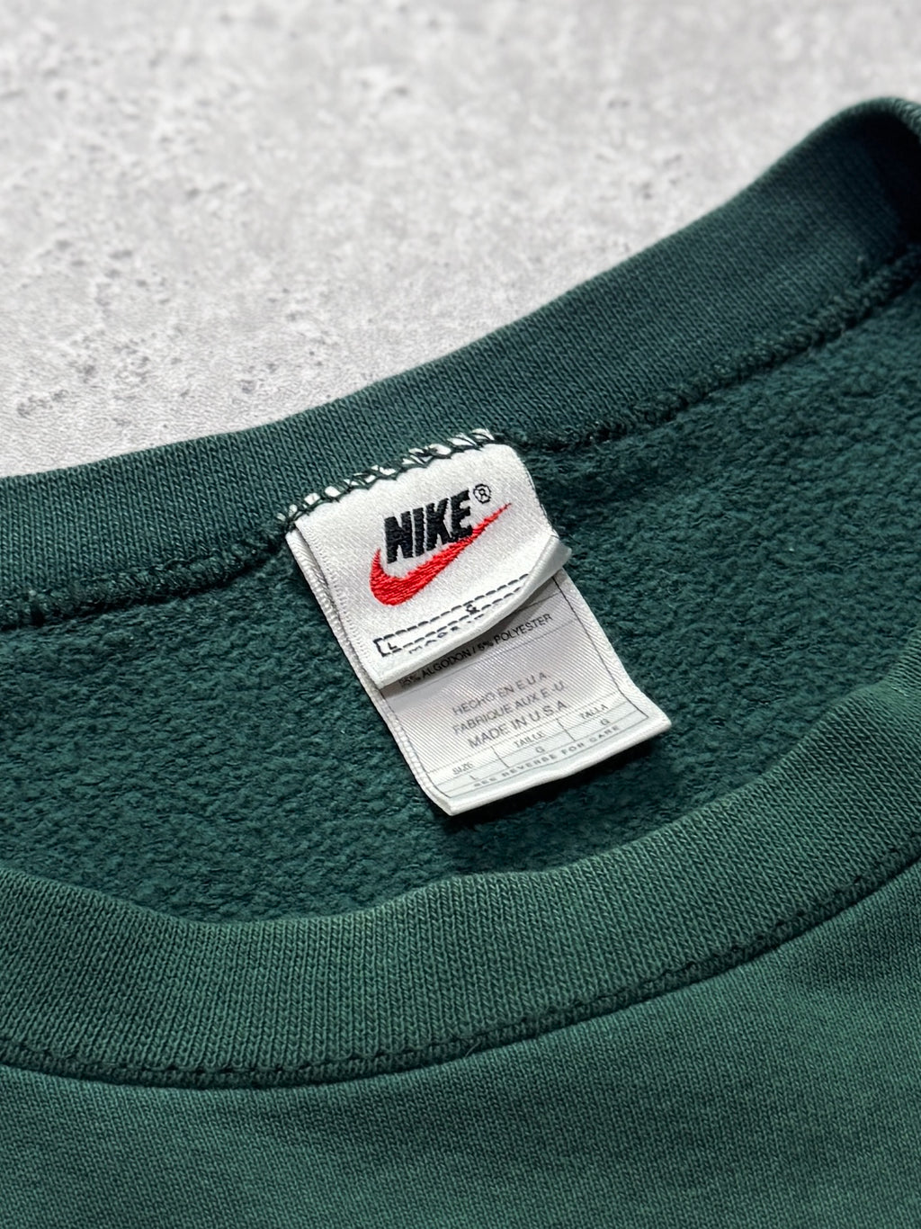 Vintage 90s Nike Embroidered Forest Green Sweater (L)