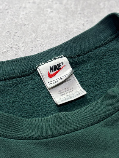 Vintage 90s Nike Embroidered Forest Green Sweater (L)