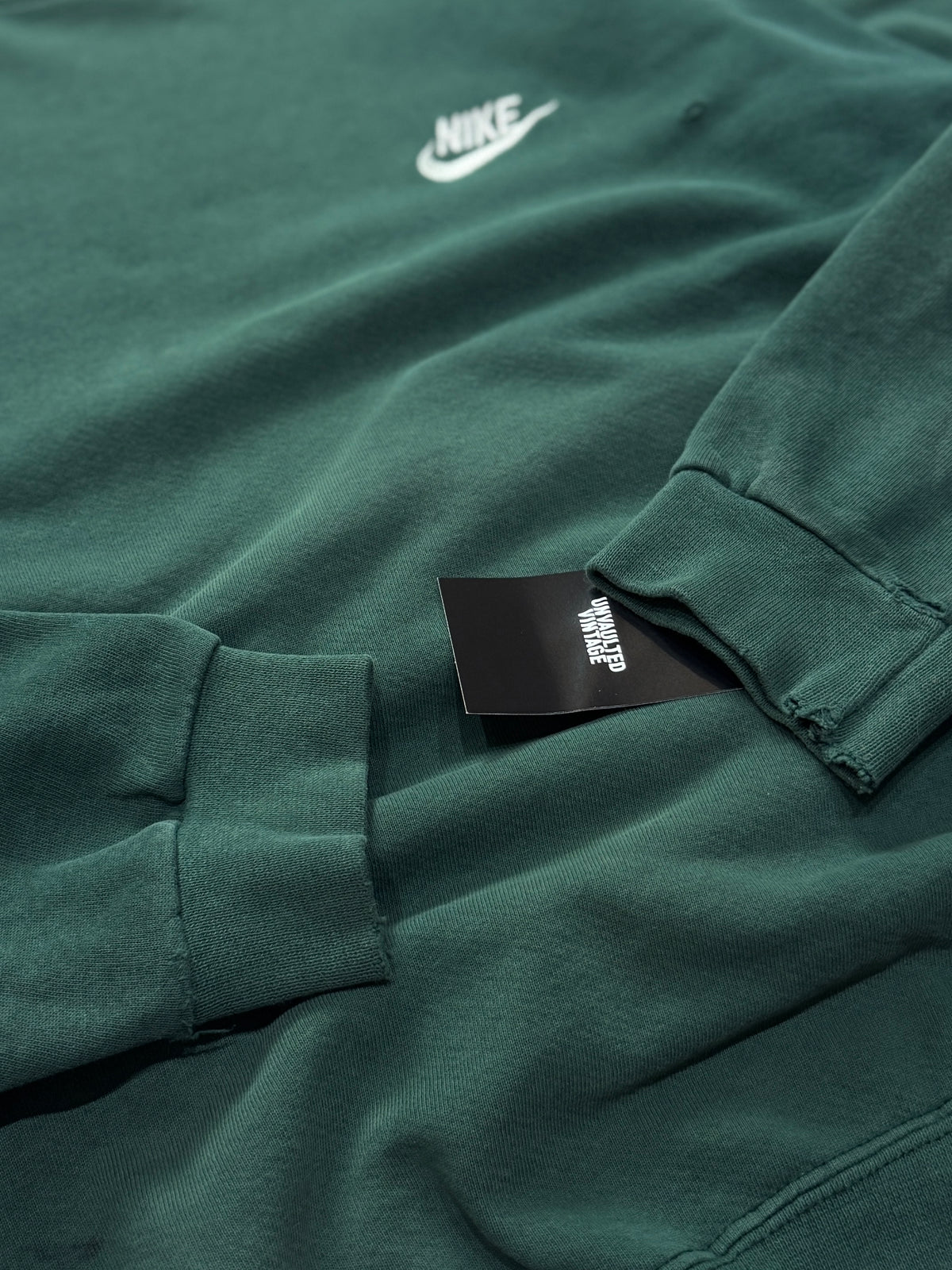 Vintage 90s Nike Embroidered Forest Green Sweater (L)