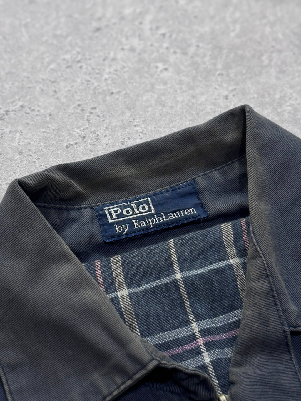 Vintage 90s Polo Ralph Lauren Plaid Lined Harrington Jacket (L)